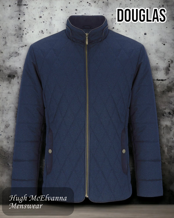 'HARDY' Blue Quilted Jacket By Douglas Style: 80302-28