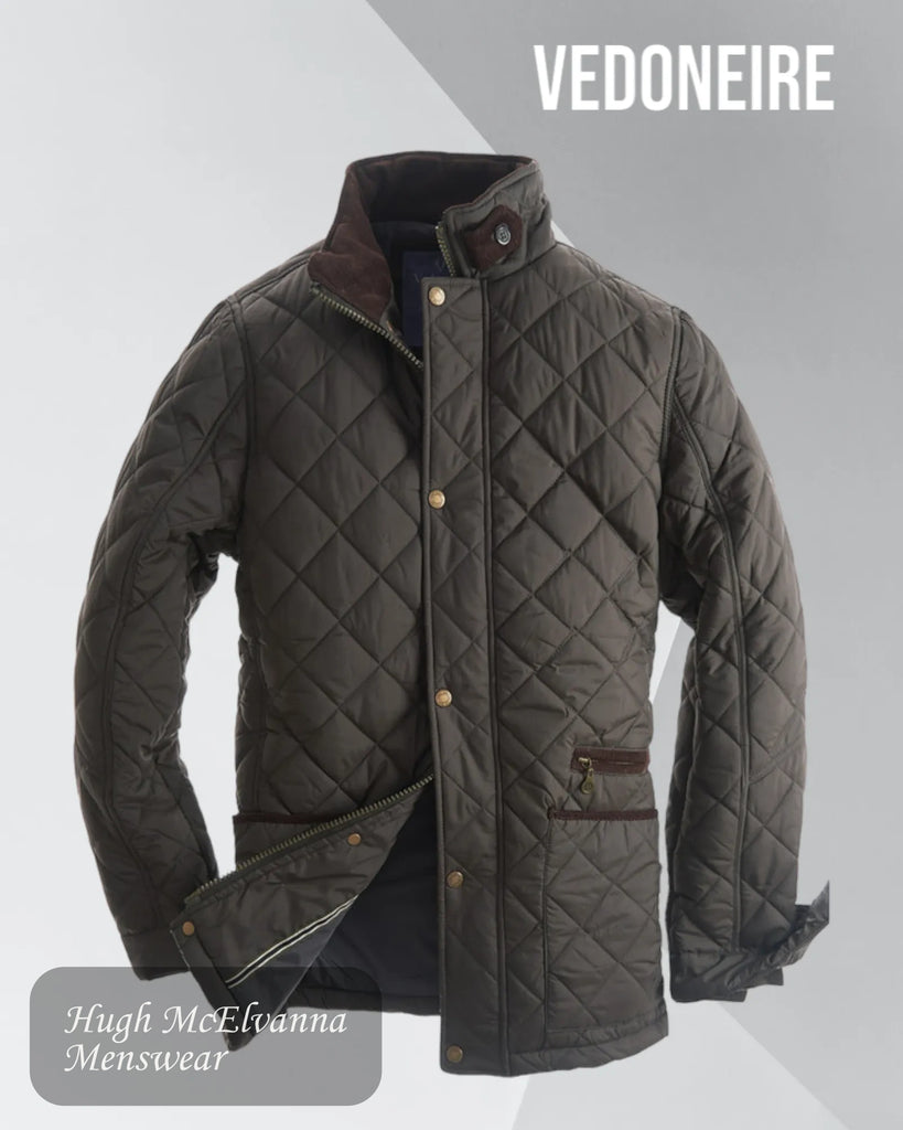 Mens OLIVE Quilted Jacket