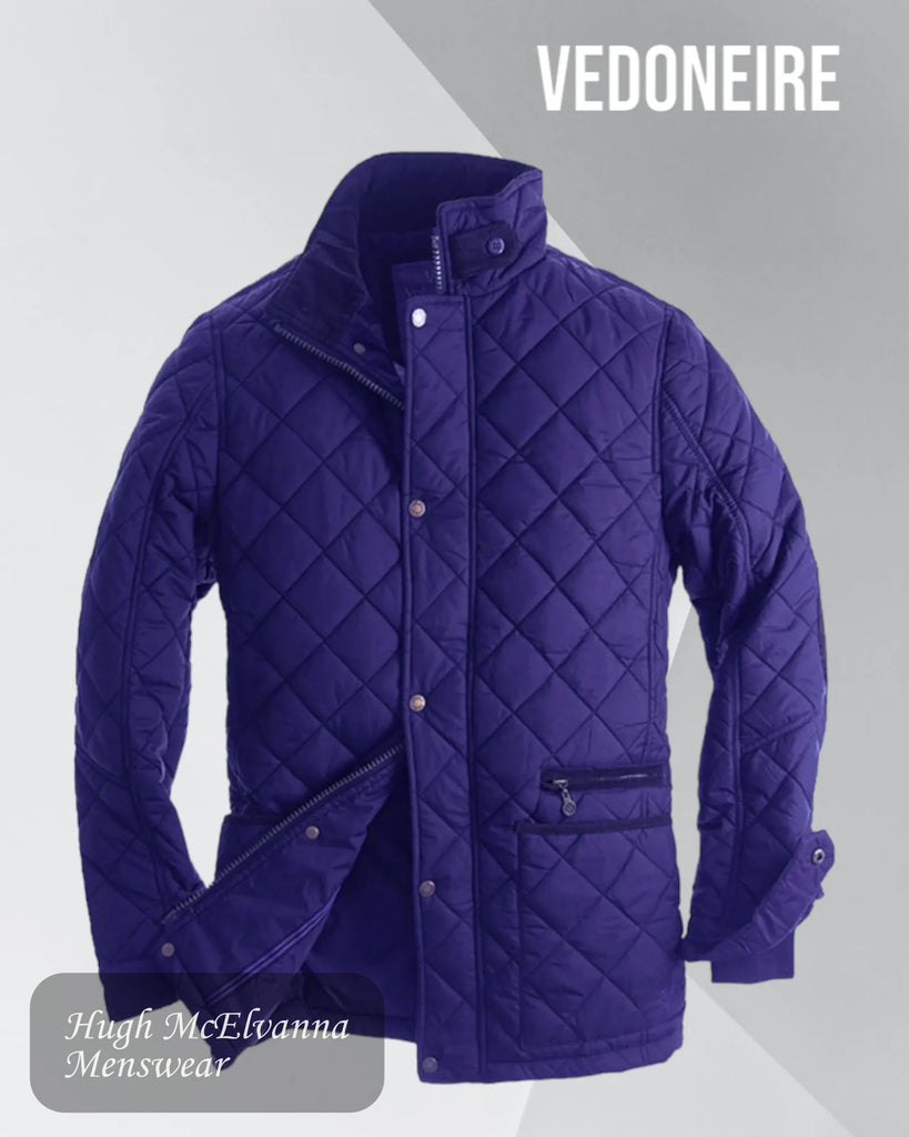 Mens NAVY Quilted Jacket