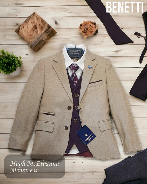 Boys Fashion 3Pc. Suit by Benetti Style: ZAC