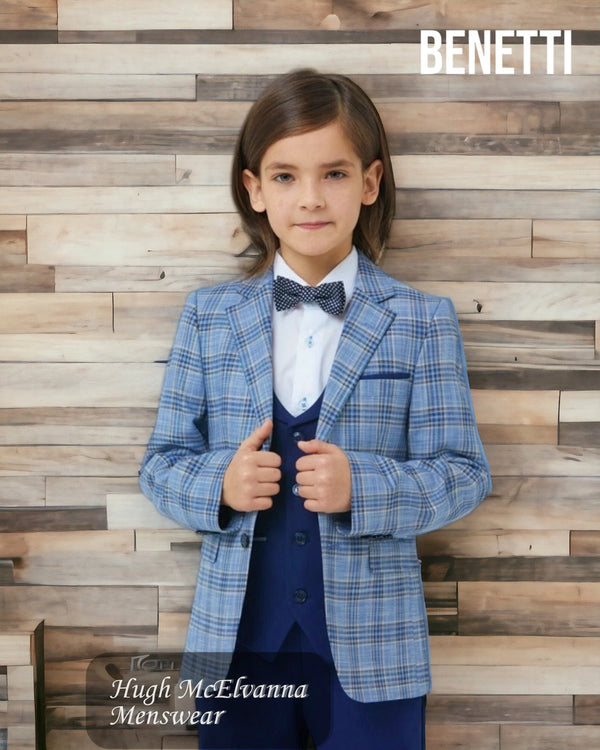 Introducing the Boys Fashion 3pc. Suit by Benetti® – a timeless ensemble that encapsulates sophistication and style for your young gentleman. This meticulously crafted suit goes beyond expectations, ensuring your child stands out on any special occasion.