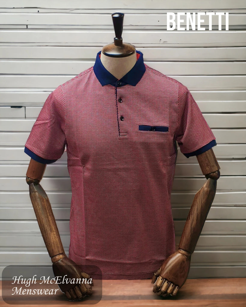 Fashion Red Badged Pique Polo Shirt Style: MARCO