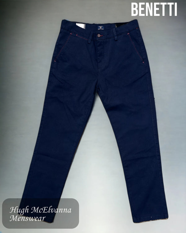 Men's MARK Navy Tapered Fit Chino by Benetti