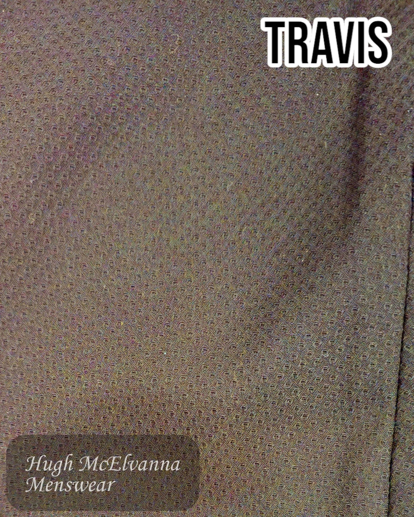 Benetti Travis Black Slim Fit Trouser cloth detail