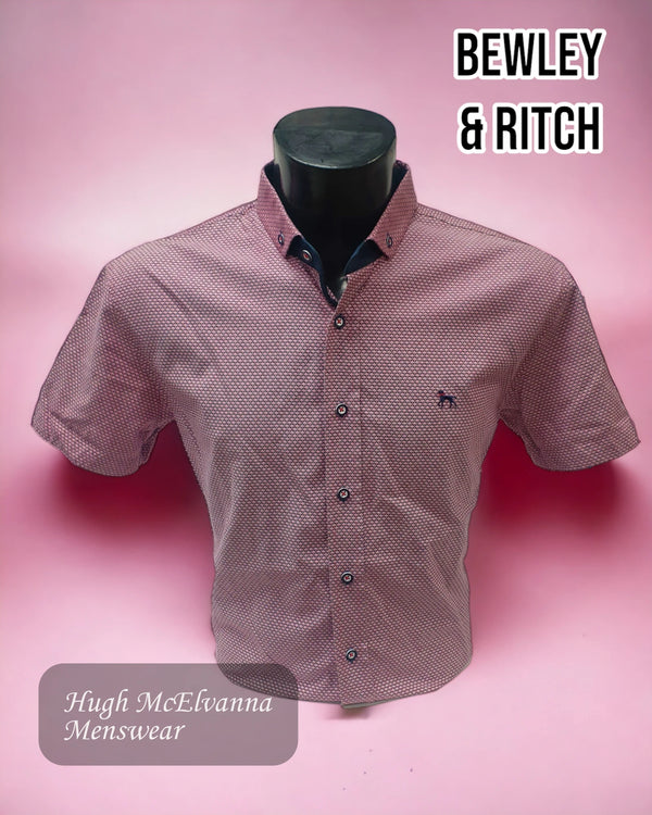 Dk. Pink Short Sleeve Shirt by Bewley & Ritch - PINKY