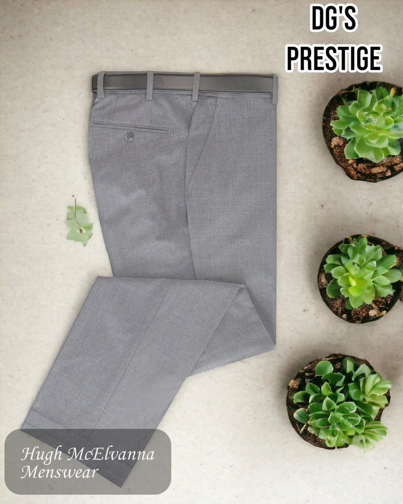 DGs Prestige MID GREY Stretch Waist Wool Blend Trouser Style: 70483/06