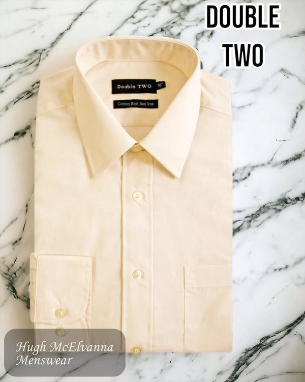 Double TWO Classic Plain Cream Shirt