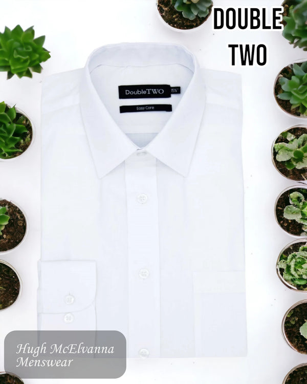 Double TWO Classic Plain White Shirt