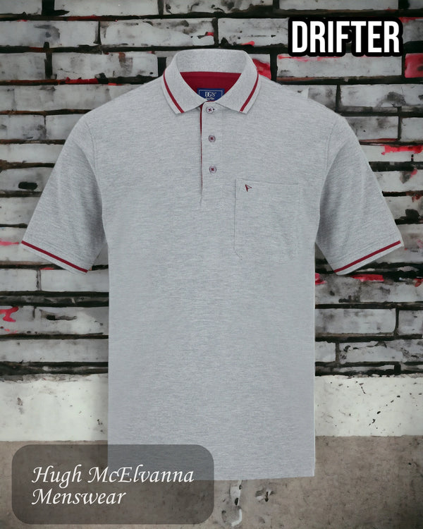 Drifter Lt. Grey Polo Shirt With Pocket Style: 55101/03