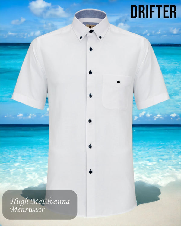 Drifter Mens Summer Shirt White Style: 15178SS/01