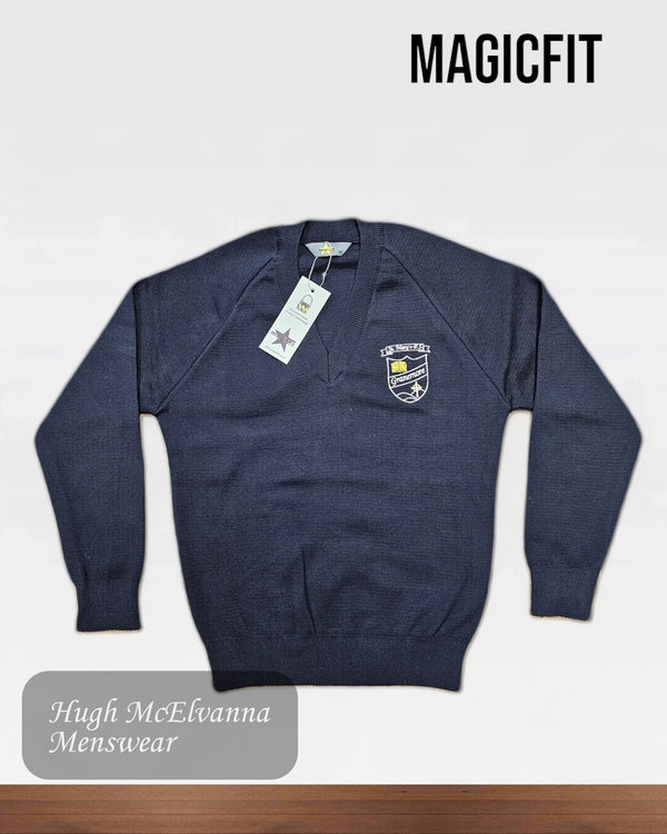 St. Mary's P.S. Granemore Navy V-Neck by MagicFit