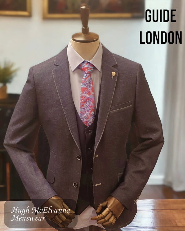 Men's Fashion Navy Denim Look Blazer by Guide London Style: 3314