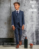 House of Cavani Boys 'CARNEGI' Fashion 3Pc Tweed Suit