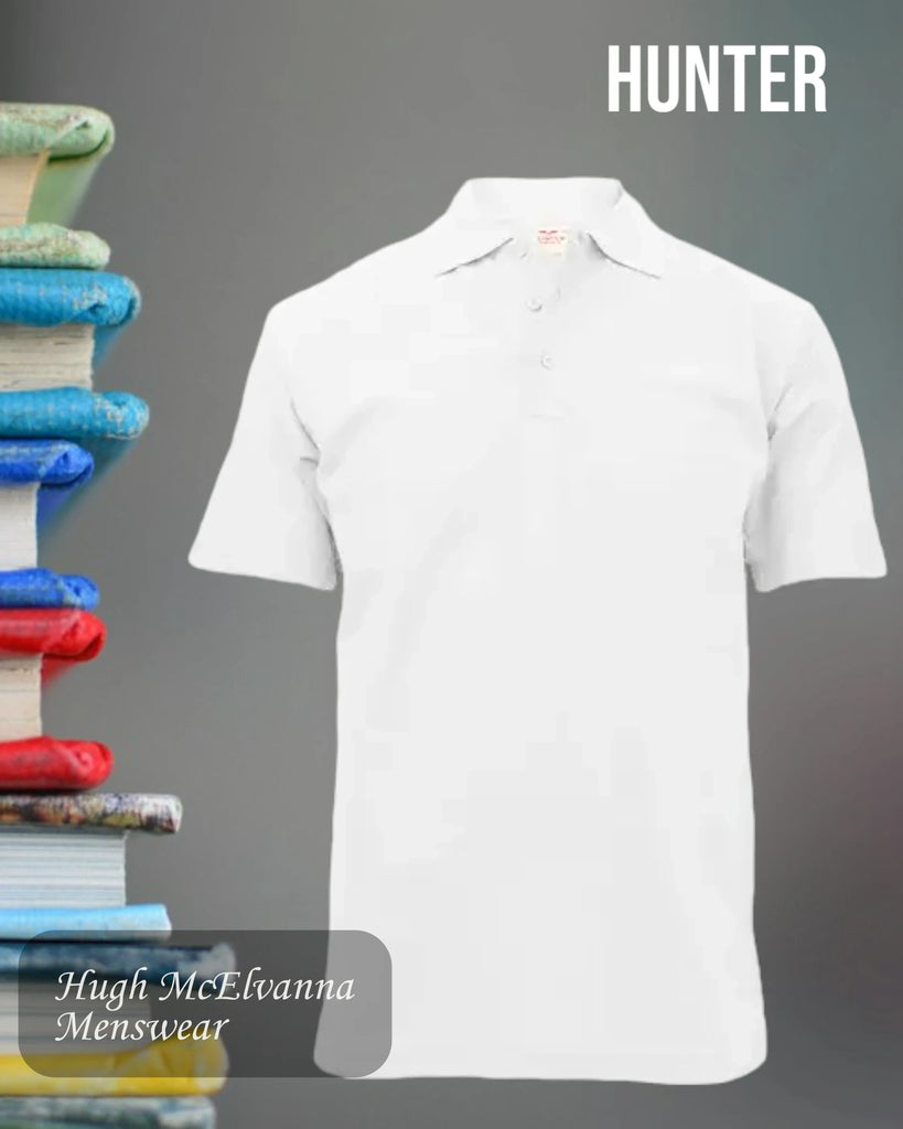 White Polo Shirt By Hunter Style: 1342