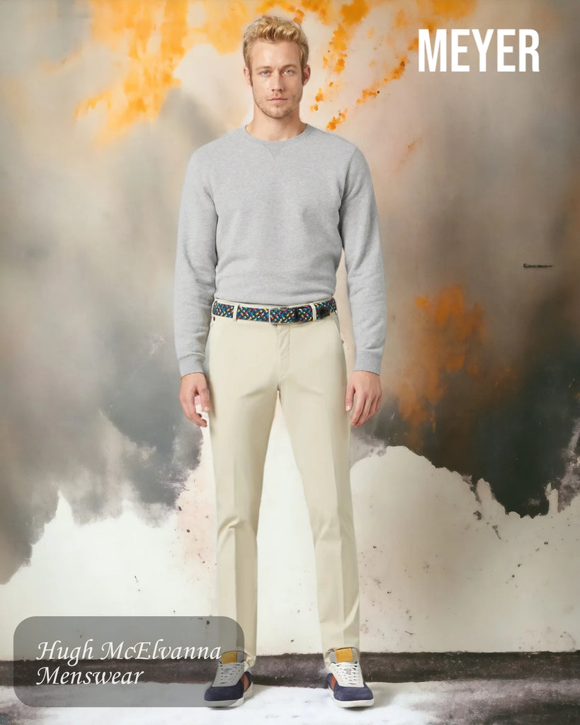 Meyer Beige ROMA FAIR TRADE COTTON Trouser Style: 3001/32