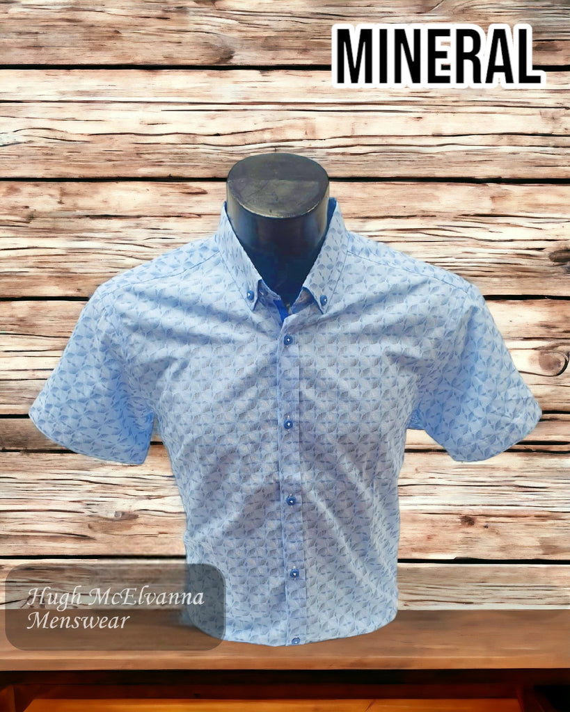 Mineral Blue Short Sleeve Shirt - ROCHE