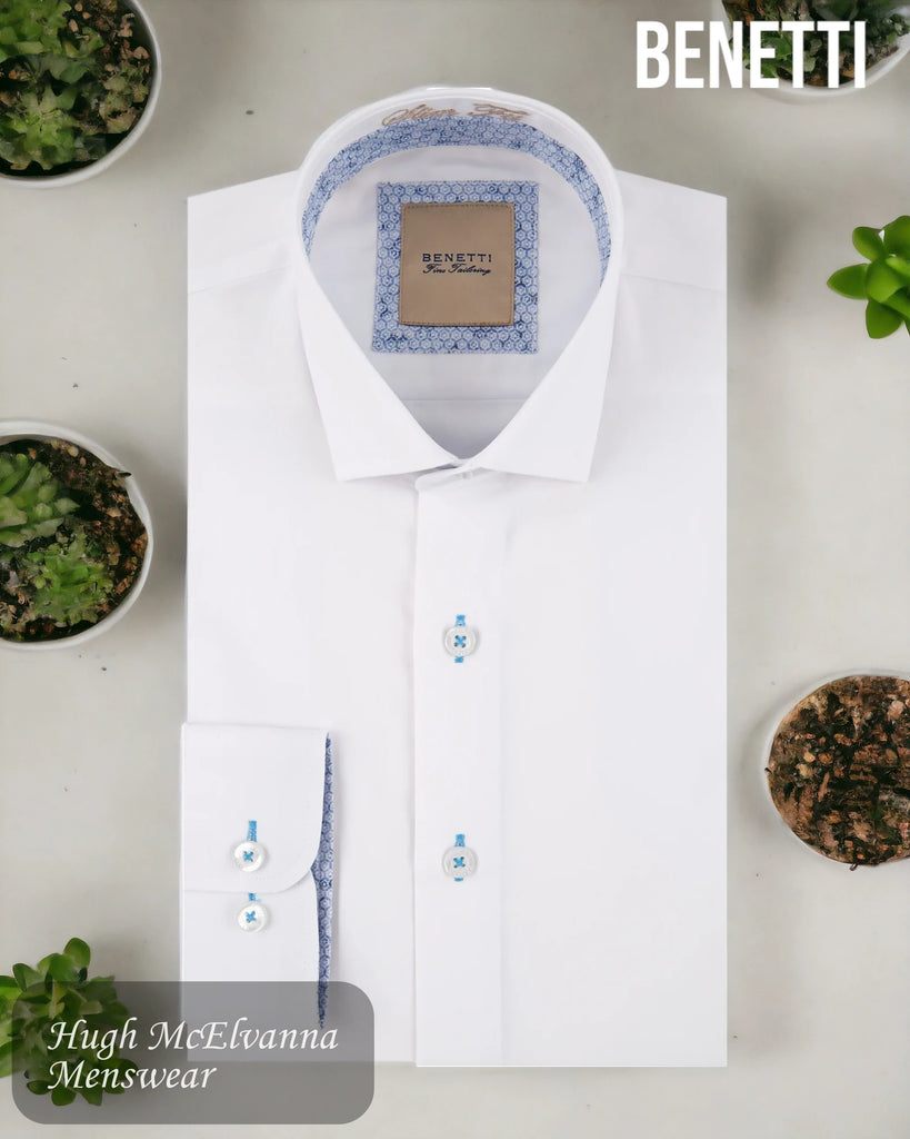 Boys Fashion White Long Sleeve Shirt by Benetti Style: OBJ