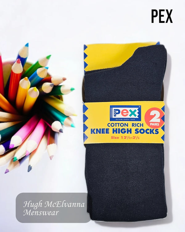 Navy 2Pk. Knee Sock by Pex