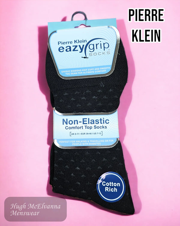 Pierre Klein Black 3Pk. Eazy Grip Socks