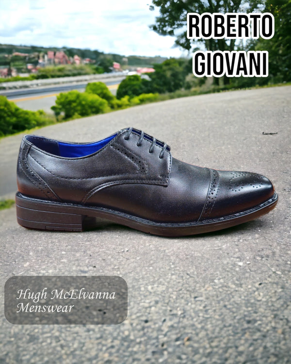 Roberto Giovani 'ETON' Black Laced Shoes