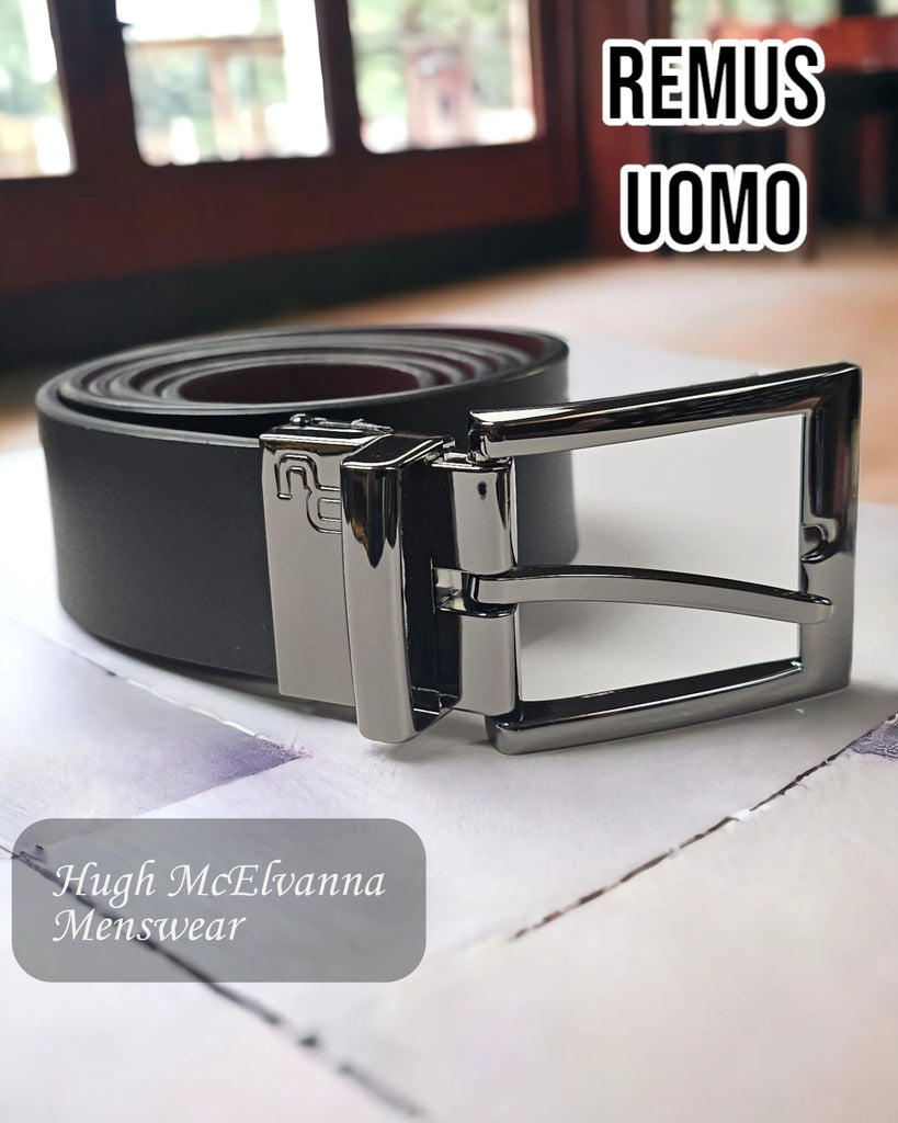 Black is the colour on all these reversible remus belts