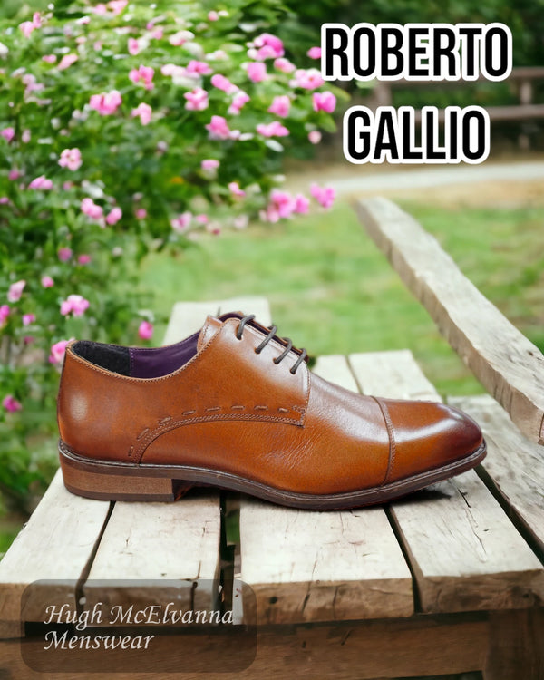 Roberto Gallio TAN Laced Shoes - TIMOTHY