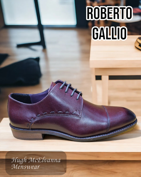 Roberto Gallio BURGUNDY Laced Shoes - TIMOTHY