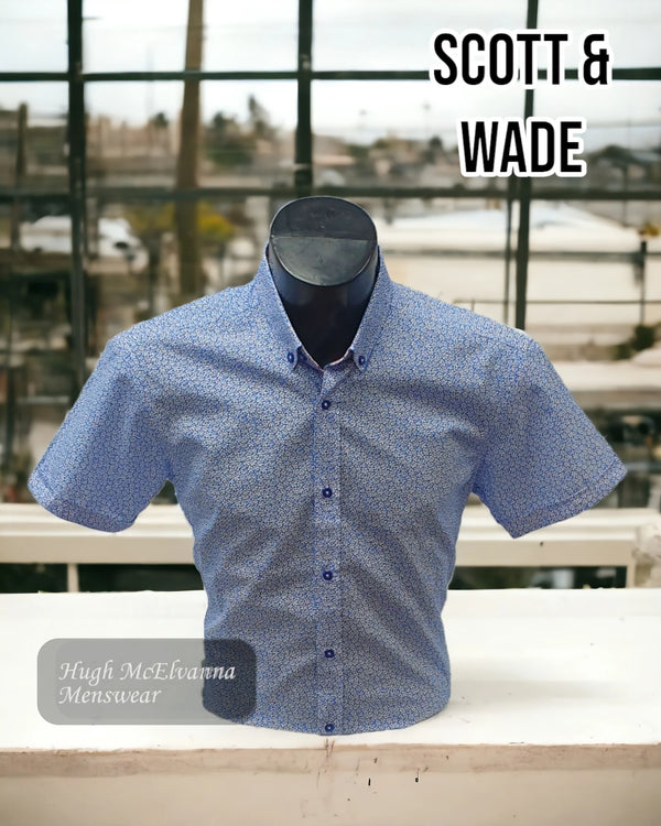 Scott & Wade Blue Short Sleeve Shirt - ADAL