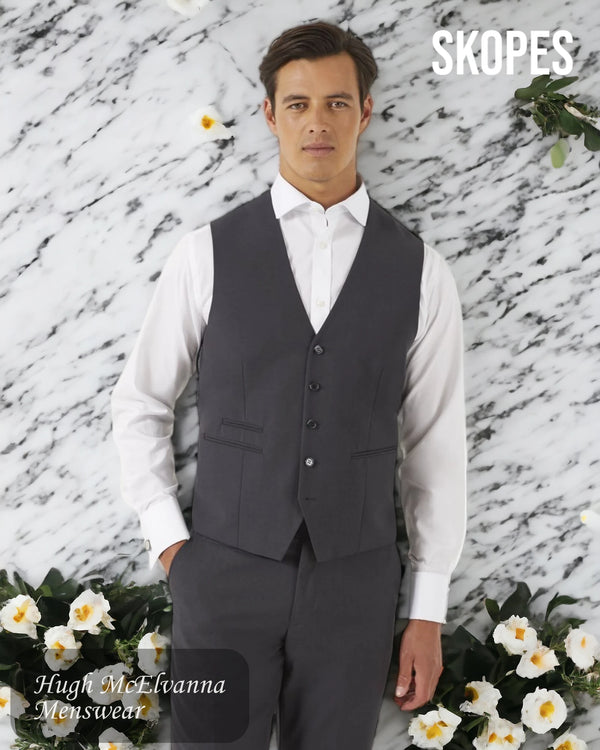 Men's Skopes MADRID Charcoal Grey Waistcoat Style: MM1251