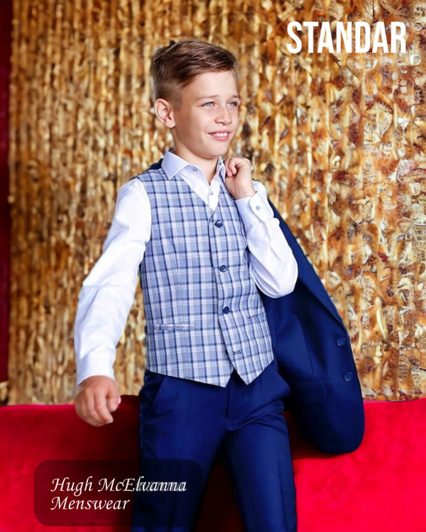 Stan-Dar Boys Navy Fashion 3Pc Suit Style: ENZO
