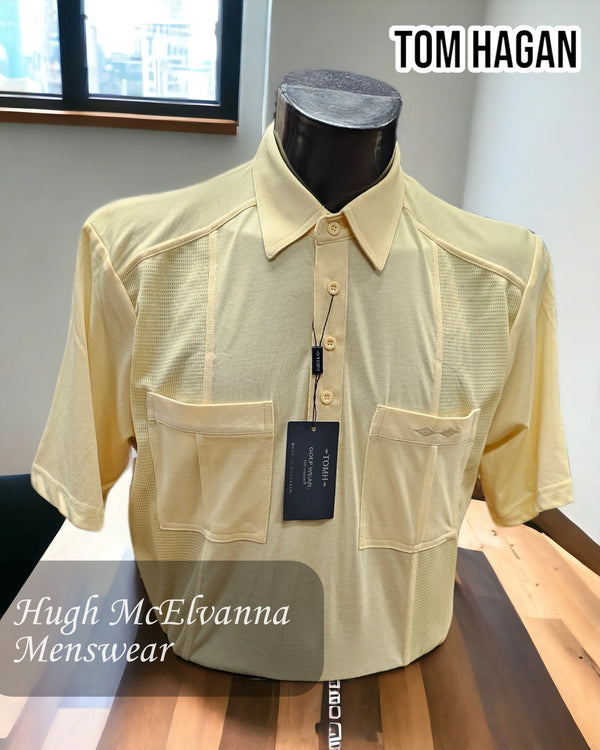 Lemon Golf Shirt With Mesh Side Design & Twin Pockets by Tom Hagan Style: 975