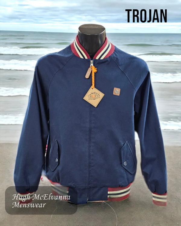 Men's Navy MONKEY Fashion Jacket by Trojan Style: TC/1000