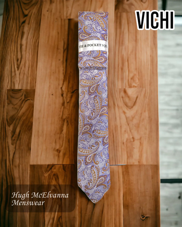 Men's Lilac Design Necktie F71F