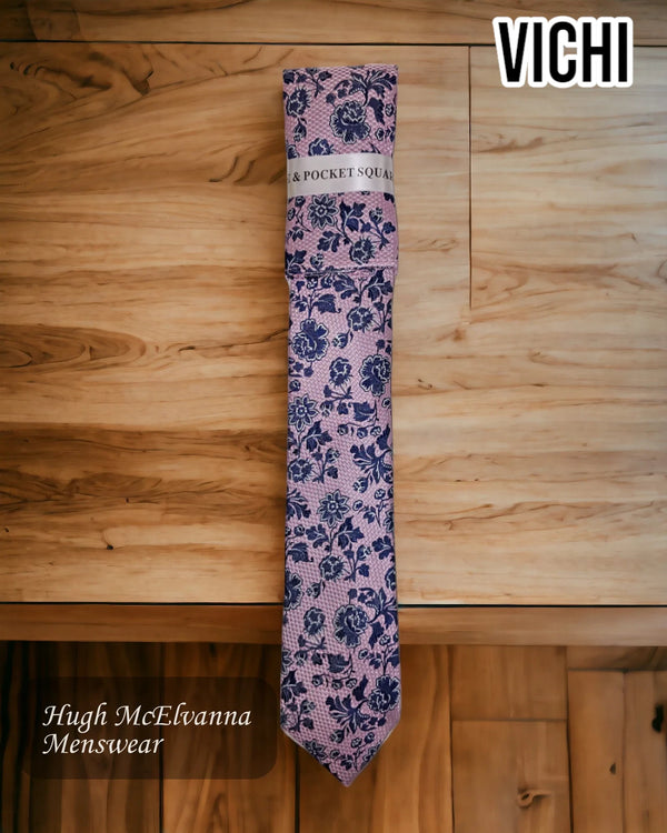 Men's Pink Design Necktie F73C