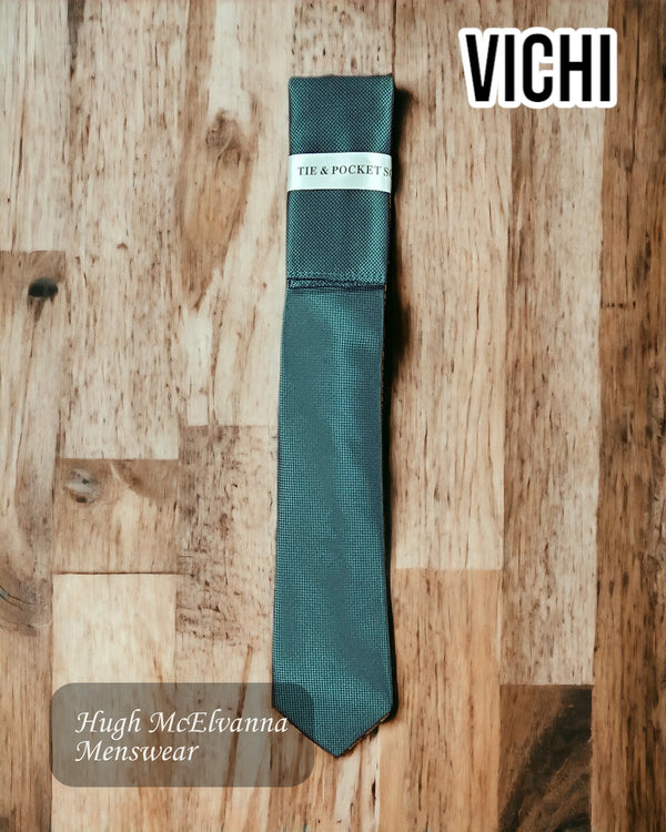 Vichi Plain Dark Green Tie - P25