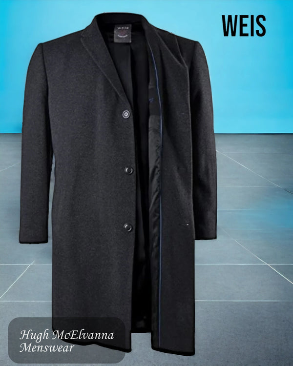 WEIS- Charcoal Wool & Cashmere Overcoat