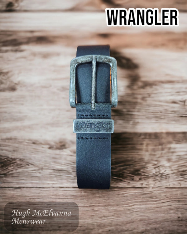 Wrangler BLACK Basic Leather Jean Belts - W0080US85