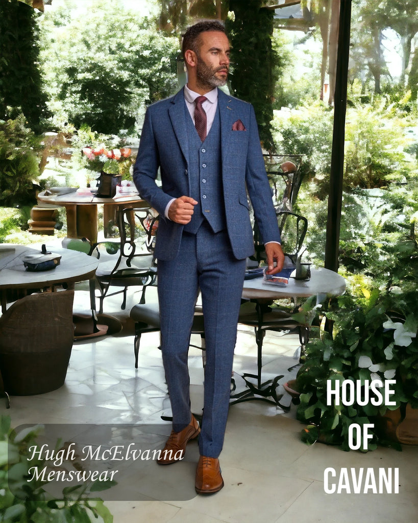 House of Cavani 'CARNEGI' Tweed Fashion 3Pc. Suit