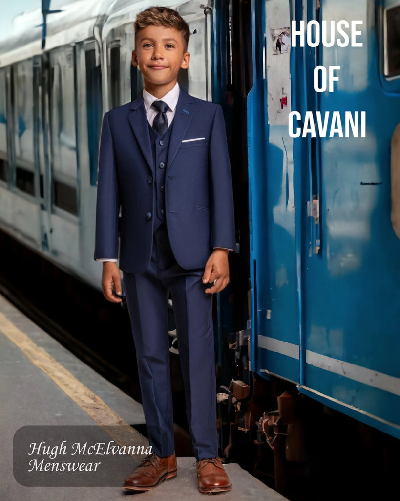 House of Cavani Boys Blue Fashion 3Pc Suit JEFFERSON