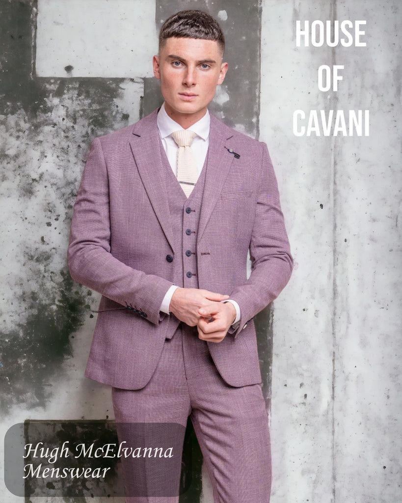 House of Cavani Men's Lilac Fashion Slim Fit Blazer MIAMI
