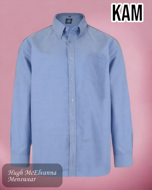 Denim Blue King Size Oxford Shirt - KBS 664A