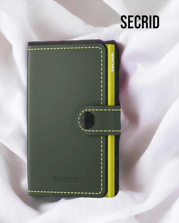 Secrid Mini Wallet Black & Lime Green
