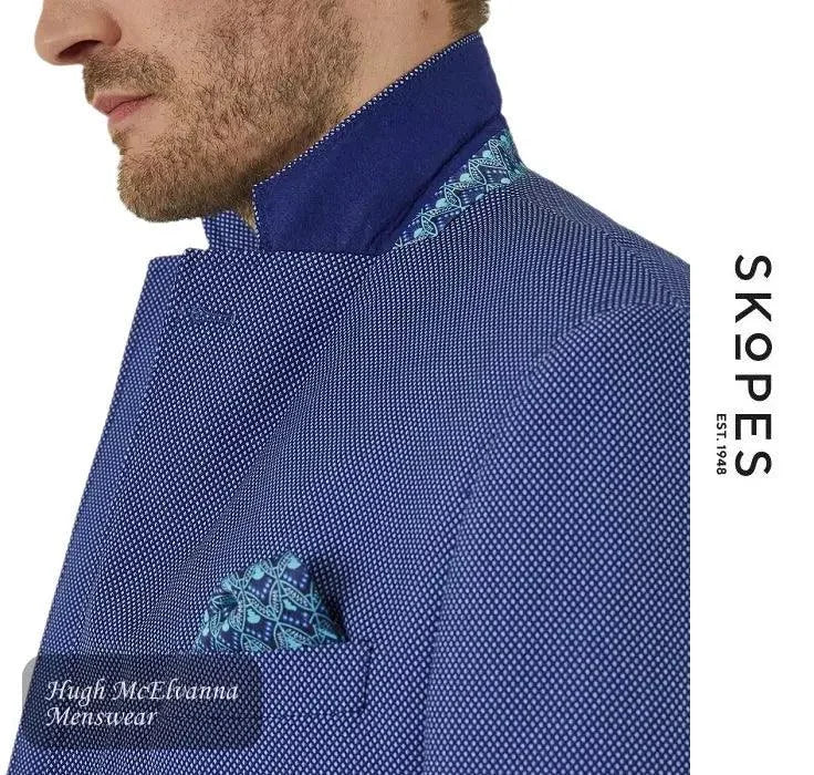 Detailed fabric - GEROME Navy Birdeye Blazer