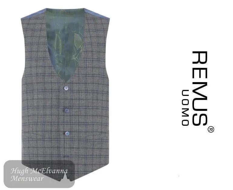 Remus Uomo Blue Slim Fit Suit With Contrast Waistcoat Style: 21651/26 Hugh McElvanna Menswear