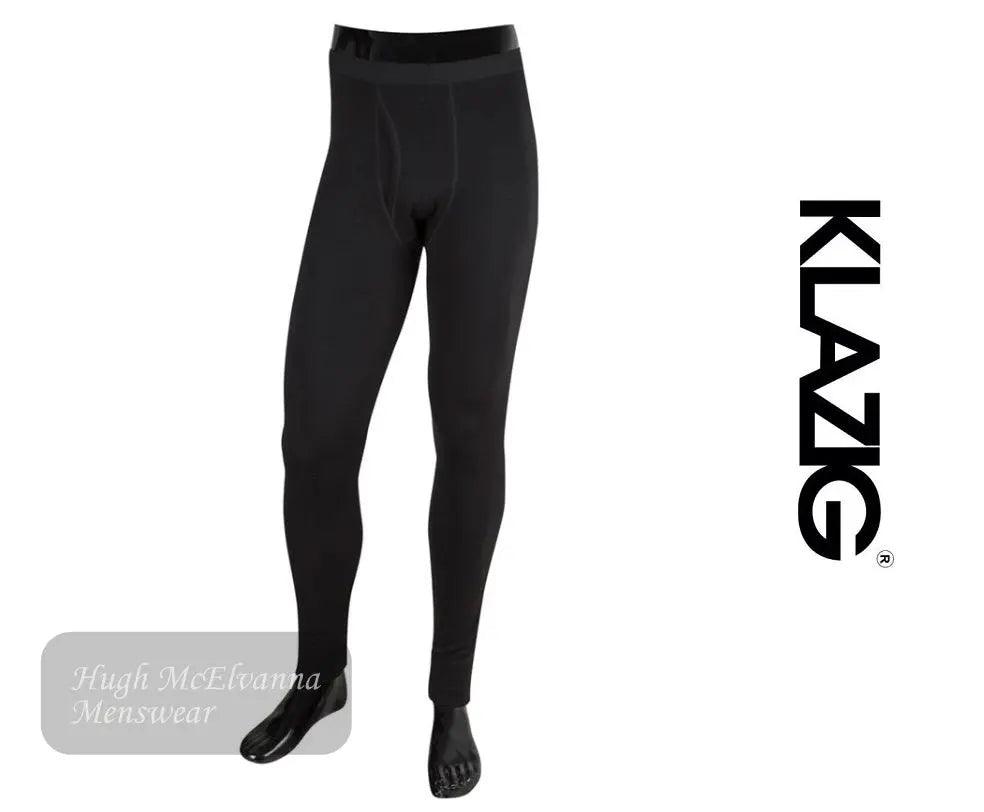 Mens Black Thermal Long Wool Rich Pant by Klazig Style: 26362 Hugh McElvanna Menswear