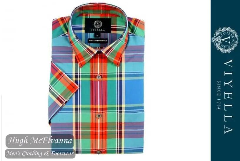 Viyella Classic Fit MacBeth Tartan Short Sleeve Supima Cotton Shirt Style: VY0519H-775 Hugh McElvanna Menswear