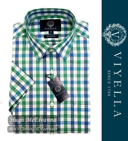 Viyella Short Sleeve Check Shirt Style: VY8534H-044 Hugh McElvanna Menswear