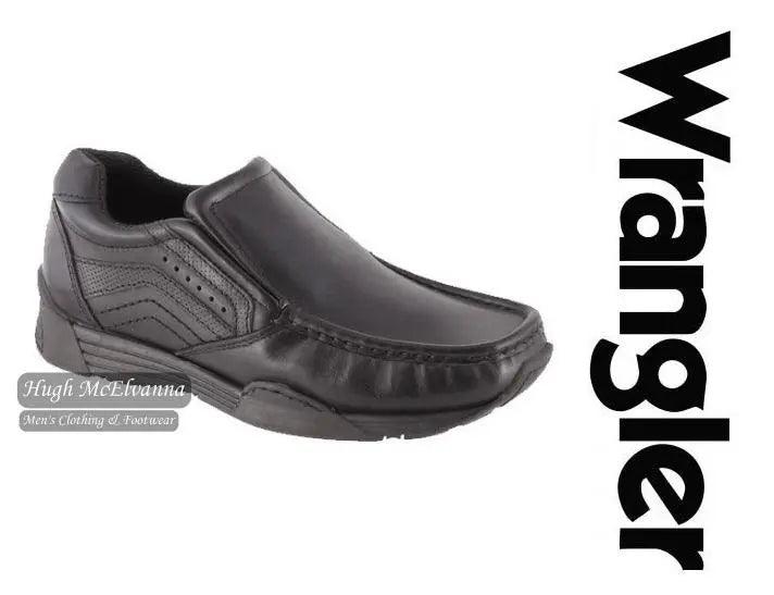 Wrangler Black Slip On Shoe Style: Lavey-3 Hugh McElvanna Menswear
